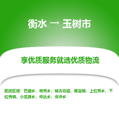 衡水到玉树市物流公司-衡水至玉树市专线专业物流品牌，值得信赖